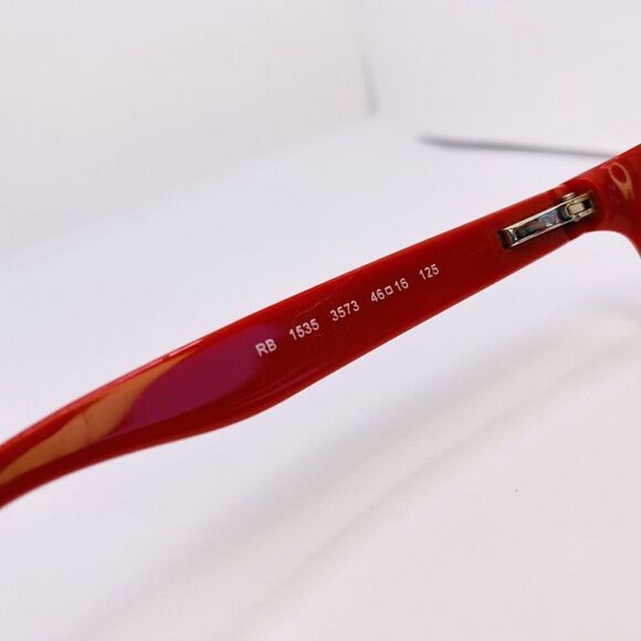 Ray-Ban Authentic Eyeglasses RB 1535 3573 46 [] 16 125 MM Black Red Pattern - Picture 5 of 8